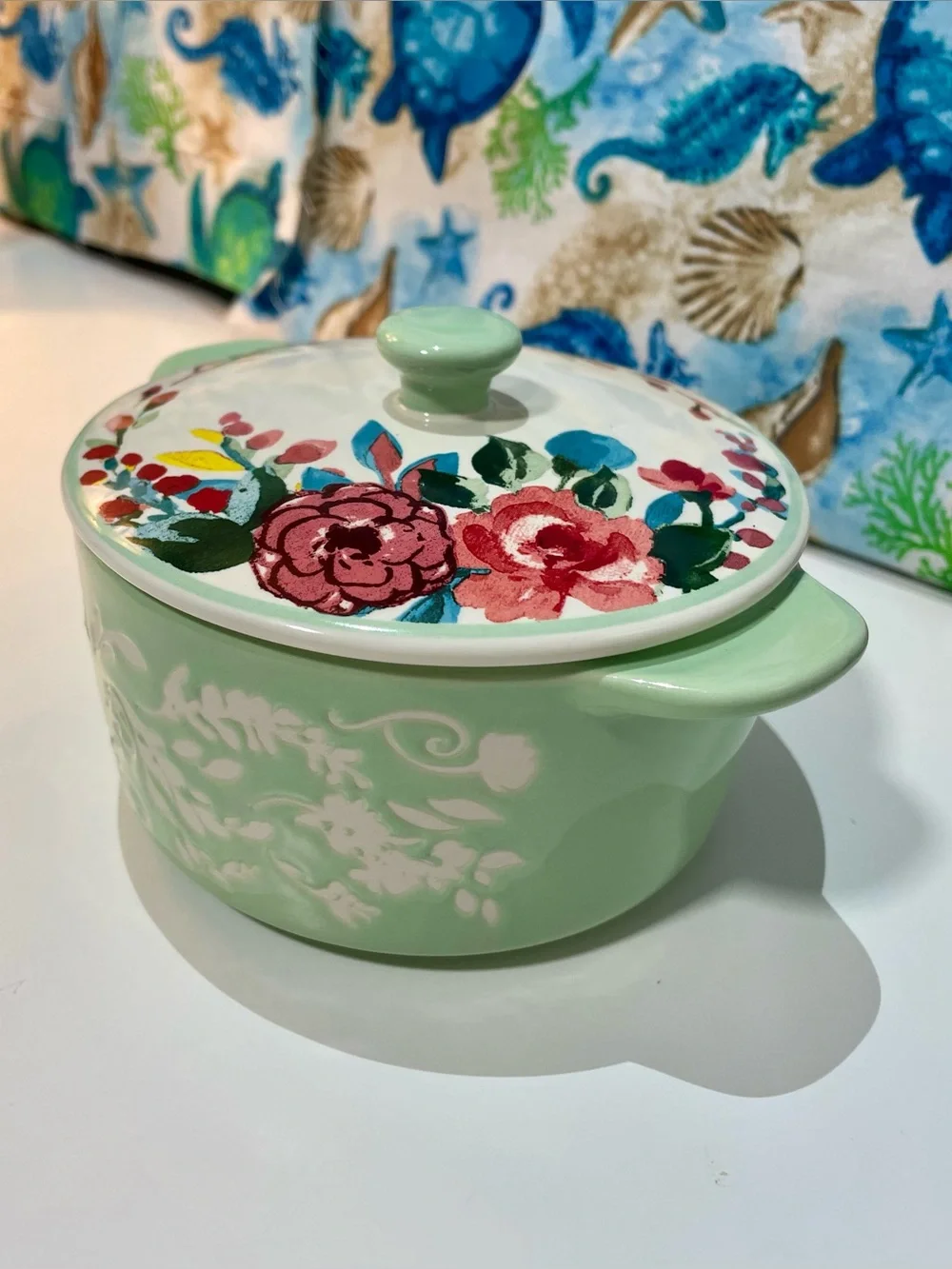 The Pioneer Woman Prairie Signature Mini Stoneware Casserole Dish with Lid